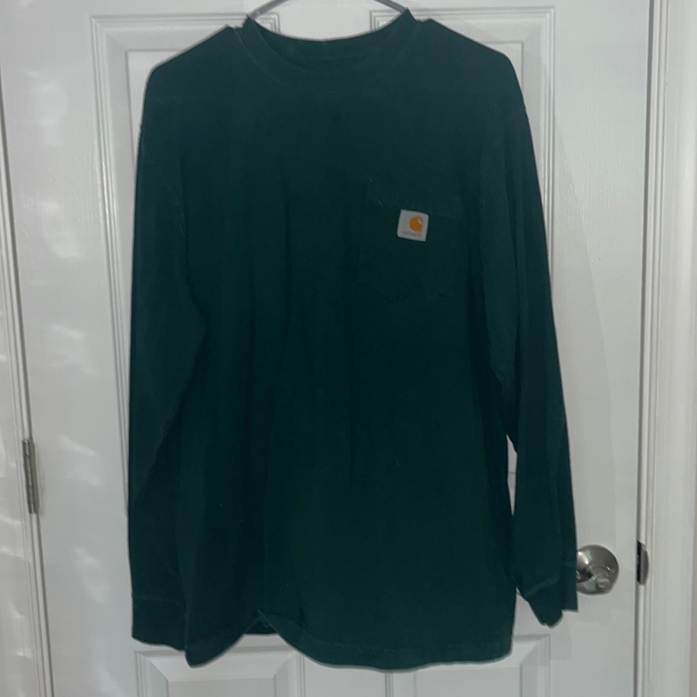 Carhartt long sleeve green t shirt